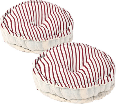 KUBER INDUSTRIES Microfibre Solid Chair Pad Pack of 2(Maroon)