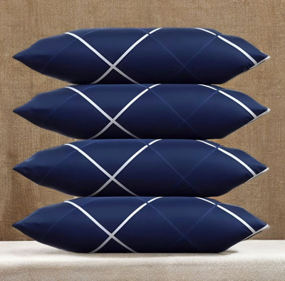 Urmila Creation Polyester Fibre Sleeping Pillow Pack of 4 Solid LUXURY(Blue)