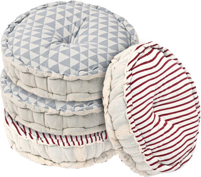 KUBER INDUSTRIES Microfibre Solid Chair Pad Pack of 4(Maroon, Grey)