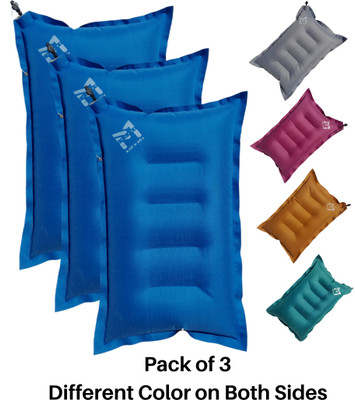 pmsquare Multi Color Air Solid Travel Pillow Pack of 3(Multicolor)