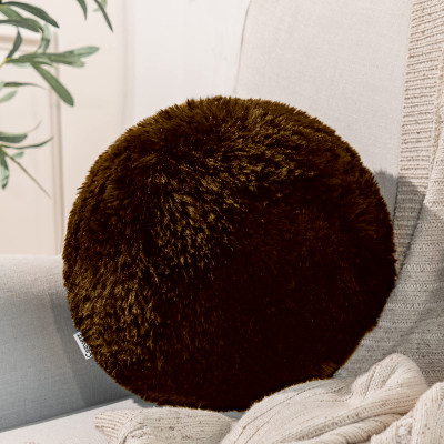 Cozyert Microfibre Solid Cushion Pack of 1(Brown)
