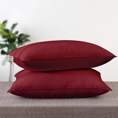 ADBENI HOME Microfibre Solid Sleeping Pillow Pack of 2(Maroon)