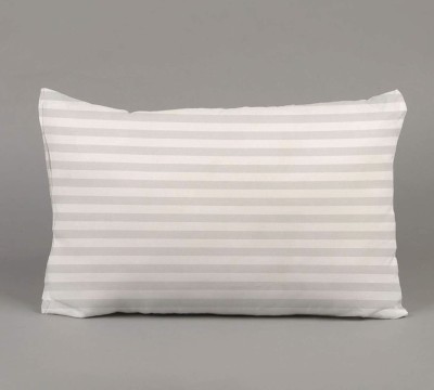Softlife Cotton Satin Striped Rectangular Pillow Cushion Fillers Inserts For Bed, Sofa Microfibre Solid Cushion Pack of 1(White)