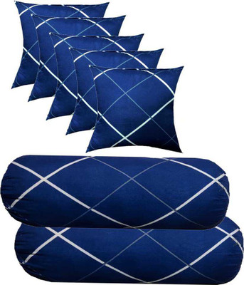 vyomfit Microfibre Bolster Pack of 7 Solid Round(Red)