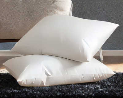 GUNVAR INDIA PRIVATE LIMITED LUXURY Polyester Fibre Solid Sleeping Pillow Pack of 2(White)