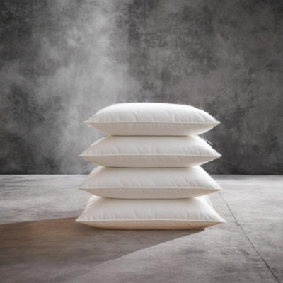 CATHROL Microfibre Solid Sleeping Pillow Pack of 4(White)