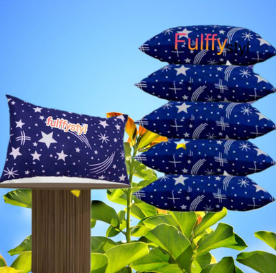 fulffystyl SOFT Microfibre Abstract Sleeping Pillow Pack of 6(Blue)