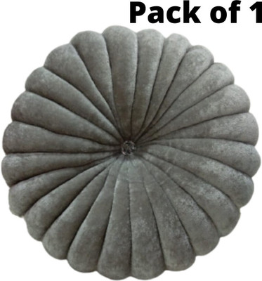dream world Microfibre Solid Cushion Pack of 1(Grey)