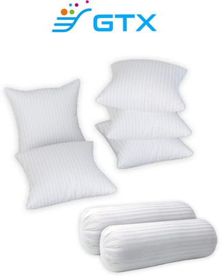 GTX Microfibre Stripes Bolster Pack of 7(White)