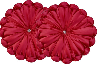 GTX Decorative premium Microfibre Solid Cushion Pack of 2(Red)