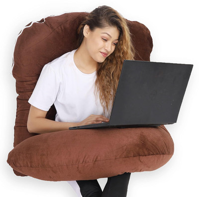WINX Premium series Polyester Fibre Solid Pregnancy Pillow Pack of 1(Brown)