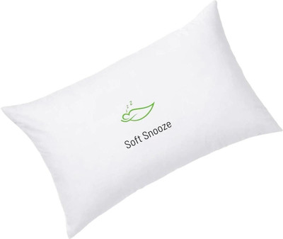 SOFT SNOOZE Microfibre Solid Sleeping Pillow Pack of 1(White)