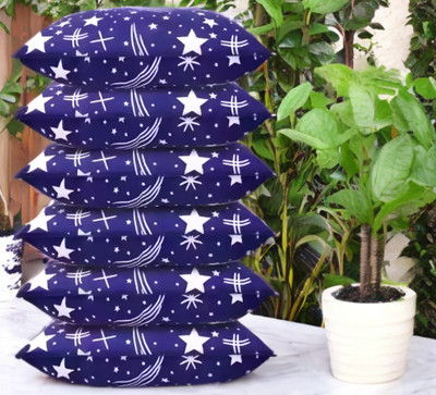 YPOLOIPO Polyester Fibre Sleeping Pillow Pack of 6 Solid LUXURY(Blue)