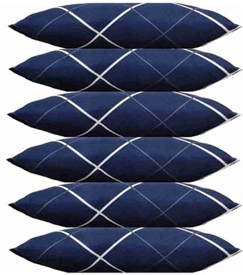 SANJU BROTHER LUXORY Microfibre Solid Sleeping Pillow Pack of 6(WHITE LINE)