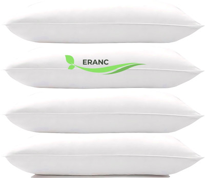 ERANC Cotton Sleeping Pillow Pack of 4 Solid LUXURY(White)