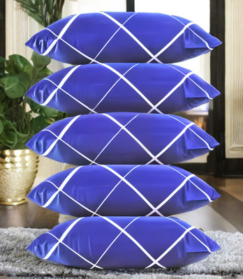 YPOLOIPO LUXURY Polyester Fibre Solid Sleeping Pillow Pack of 5(Blue)