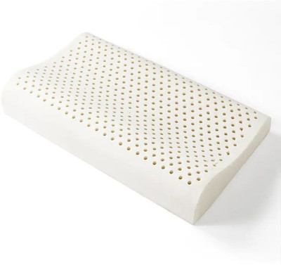 ACHIR Natural Rubber Latex Solid Orthopaedic Pillow Pack of 1(White)