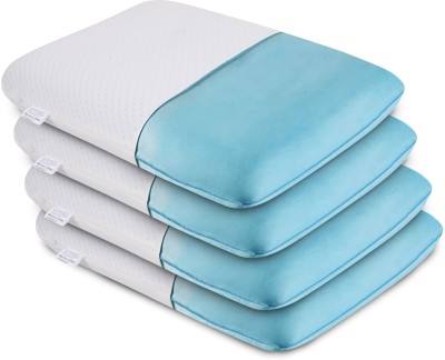 Sleepsia Memory Foam Pillow Memory Foam Solid Orthopaedic Pillow Pack of 4(White)