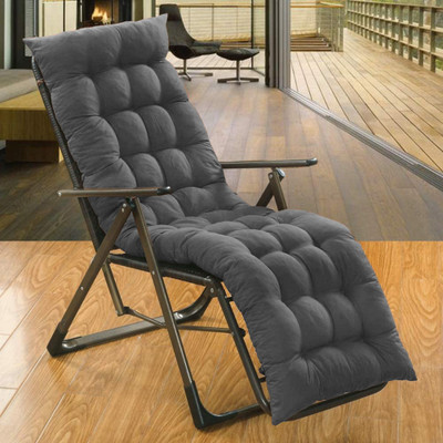 EVOL Microfibre Solid Chair Pad Pack of 1(Grey)