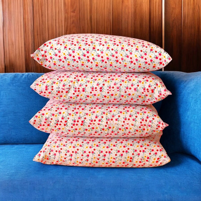 Cozy Palace Microfibre Solid Sleeping Pillow Pack of 4(Multicolor)