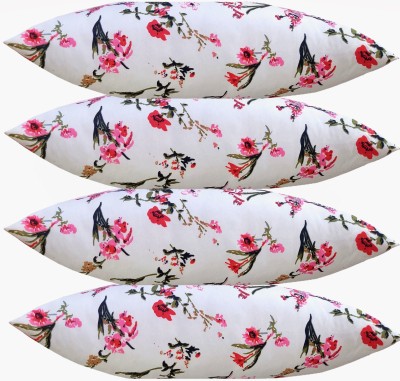 Changers Microfibre Floral Sleeping Pillow Pack of 4(White)