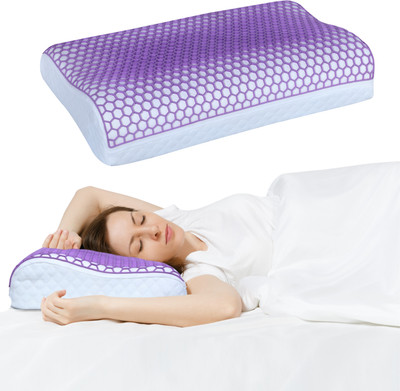 Flipkart SmartBuy Memory Foam Solid Orthopaedic Pillow Pack of 1(sf-1 gried purple053)