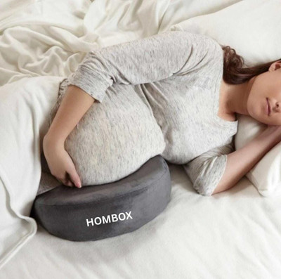 HOMBOX Pregnancy Pillow Memory Foam Solid Pregnancy Pillow Pack of 1(Grey)