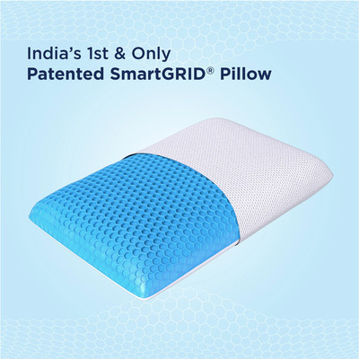 The Sleep Company SmartGRID 5 inch Hybrid Premium Foam Solid Sleeping Pillow Pack of 1(White)
