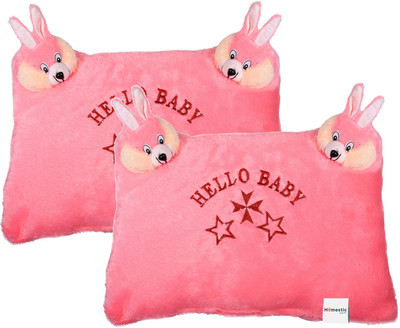 HOMESTIC by Kuber Industries Microfibre Solid Baby Pillow Pack of 2(Pink)