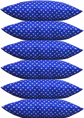 ERANC LUXURY Microfibre Abstract Sleeping Pillow Pack of 6(Blue)
