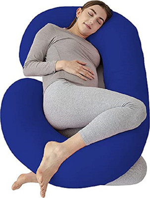WILD MINT ultra soft c shaped pillow Microfibre, Polyester Fibre Solid Pregnancy Pillow Pack of 1(royal blue)