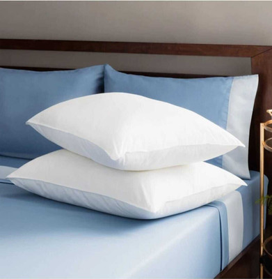 ZLXO Polyester Fibre Sleeping Pillow Pack of 2 Nature(White)