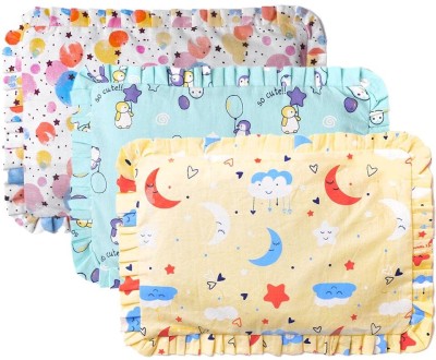 Superbottoms Mustard Seeds Solid Baby Pillow Pack of 3(Sweet Dreams - Twinkle Stars - Little Pingu)