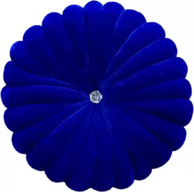 dream world Microfibre Solid Cushion Pack of 1(Blue)