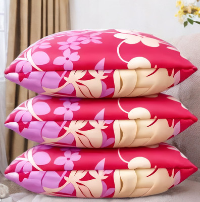 GUNVAR INDIA PRIVATE LIMITED Microfibre Sleeping Pillow Pack of 3 Solid LUXURY(Pink)