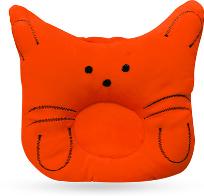 Little Bloom Polyester Fibre Animals Baby Pillow Pack of 1(Orange)