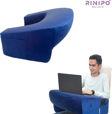 RINIPO Standard Memory Foam Solid Cushion Pack of 1(Blue)
