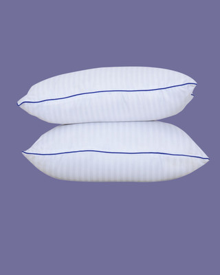 Fiveminmore Microfibre Solid Sleeping Pillow Pack of 2(Blue)