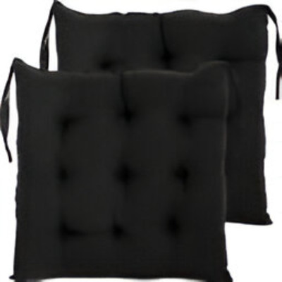zocket Microfibre Cushion Pack of 2 Solid pack of 2 cushion 7(Black)