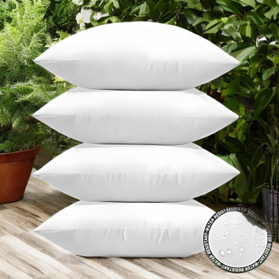 GUNVAR INDIA PRIVATE LIMITED LUXURY Polyester Fibre Solid Sleeping Pillow Pack of 4(White)