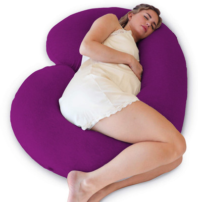 Daddy Cool Premium quality C Shaped Microfibre Solid Pregnancy Pillow Pack of 1(Purple)