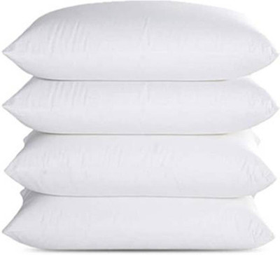 ROYALREOX Microfibre Sleeping Pillow Pack of 4 Solid(White)