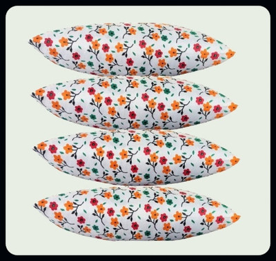 Urmila Creation Microfibre Floral Sleeping Pillow Pack of 4(Multicolor)