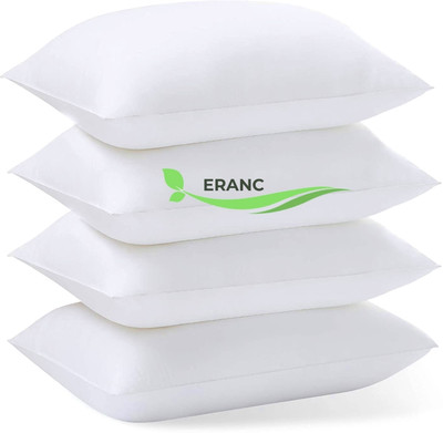 ERANC Polyester Fibre Sleeping Pillow Pack of 4 Abstract LUXURY(White)