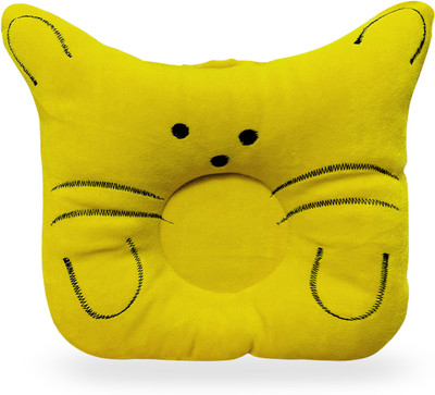 Found Fit Polyester Fibre Animals Baby Pillow Pack of 1(Yellow)