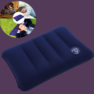 Naosucura Air Travel Pillow Pack of 1 Solid NaosuCura Nap Cushion(Blue)