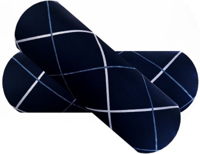 Swikon star 2 Bolster Microfibre Geometric Bolster Pack of 2(Blue)