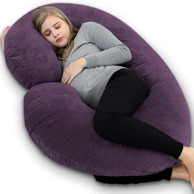 THUKRAN Microfibre Solid Pregnancy Pillow Pack of 1(WHIN)