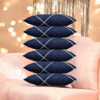 Cozy Palace Microfibre Sleeping Pillow Pack of 6 Solid(Blue)