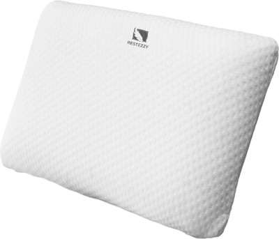 REStezzy Premium Memory Foam Sleeping Pillow Memory Foam Solid Sleeping Pillow Pack of 1(White)